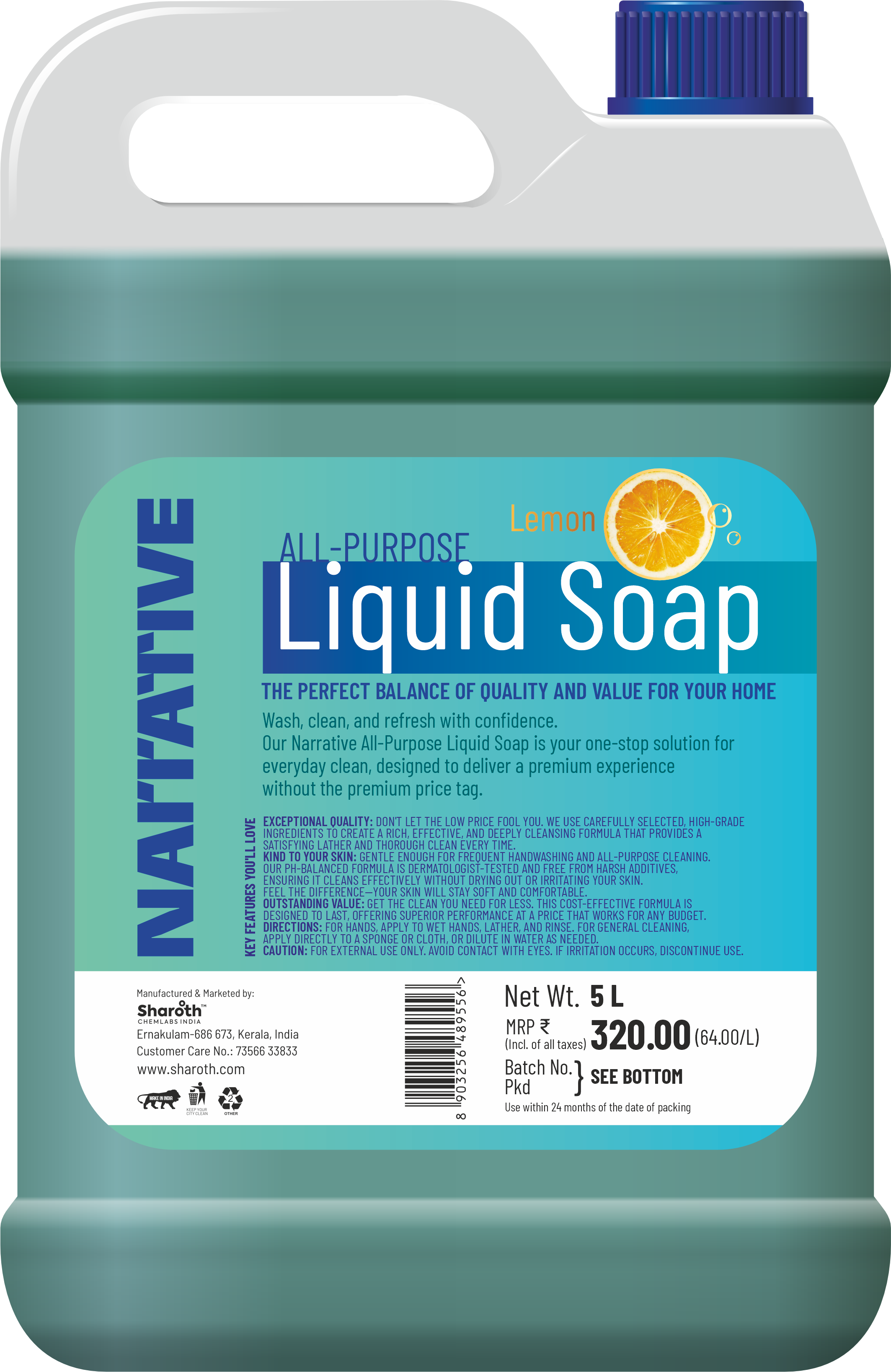Narrative All-Purpose Liquid Soap - 5L Can